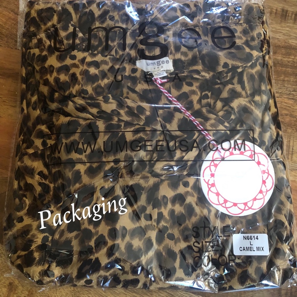 <LAST>High Waist Leopard Wide Leg Front Tie Pants - Picture 5 of 8